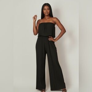 Elegant Black Strapless Jumpsuit